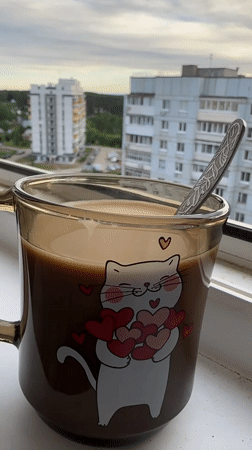 Morning domestic moments captured across Chaikovsky, Russia residences