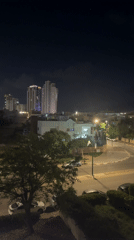Israeli flags spotted on urban pole during nighttime