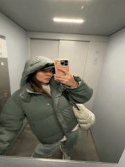 Woman takes elevator selfie in Belgrade