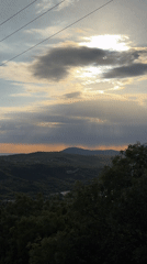 Sunset captured over mountainous landscape near Radanovići, Montenegro