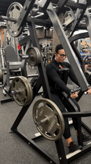 Woman completes strength training session at Saint Petersburg gym
