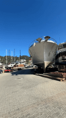 Morning scenes captured in Fethiye: boatyard and scooter street view