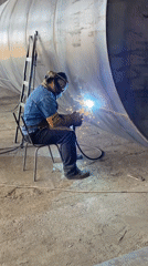 Industrial tank welding underway at Taganrog facility
