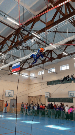 Rope training exercise observed in Berezniki gymnasium