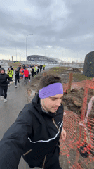 Morning runners captured on video in Kazan, Russia