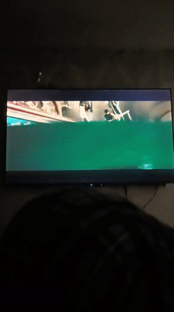 Epic historical film playing on a TV in Turkmenistan