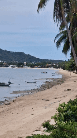 Cloudy morning scenes captured at Baan Bang Rak beach Thailand
