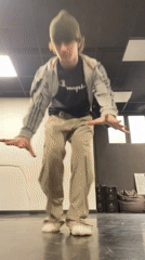 Young breakdancer practices moves, takes selfies in Krasnoyarsk studio