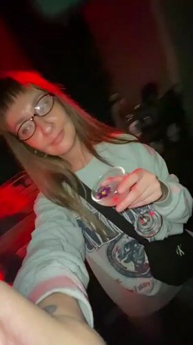 Late night out at a red-lit bar in Izhevsk