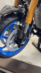 LEGO Yamaha motorcycle model displayed in Vietnam