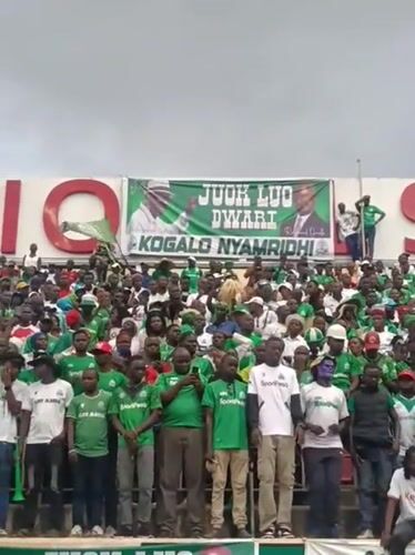 Large crowd fills Nairobi stadium in green team colors