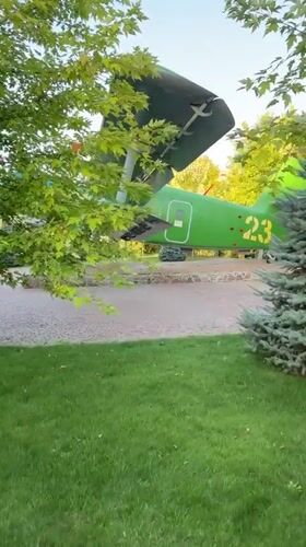 Podil park in Kyiv: biplanes, statues, and hydrangeas in bloom