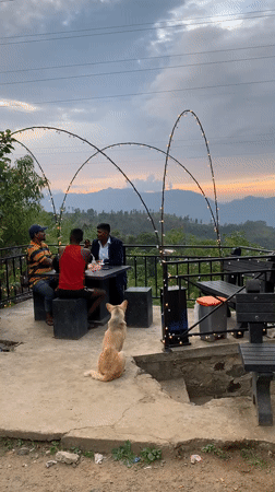 Dawn views and cafe terrace life in Sri Lanka's highland Ettampitiya