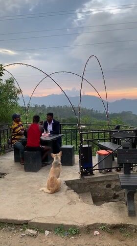 Dawn views and cafe terrace life in Sri Lanka's highland Ettampitiya