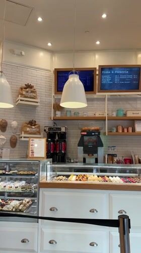 Rosetta bakery interior captured in New York evening