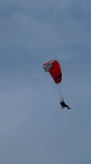 Powered paraglider spotted flying over Tel Aviv streets