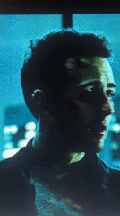 Sweating man spotted under intense colored lighting in Mengwi