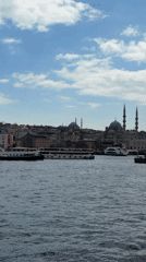 Daily life unfolds around Istanbul's Galata Bridge and waterfront