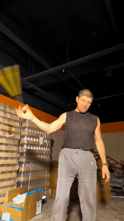 Nunchaku practice in a Qarağandı warehouse, multiple angles