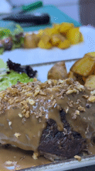 Hearty plate spread in Ақши, Kazakhstan