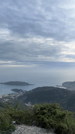 Adriatic coastline views captured under cloudy skies in Montenegro
