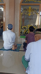 Morning prayers at a mosque in Mojopanggung, Indonesia