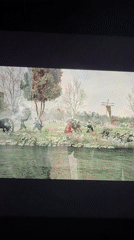 Medieval battle scene captured on video at unknown location