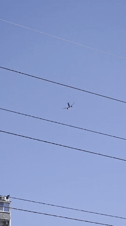 Aircraft spotted flying over Varna Bulgaria in clear skies