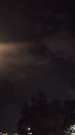 Lightning storm lights up the night sky over Altamonte Springs