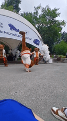 Summer public event in Yekaterinburg with mascots, stages, and games
