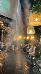 Evening scenes from Yerevan's streets and outdoor dining