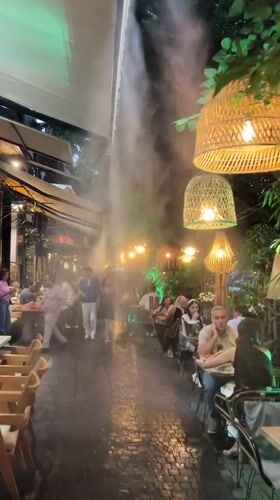 Evening scenes from Yerevan's streets and outdoor dining