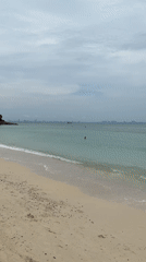 Morning beach scene documented in Pattaya City, Thailand