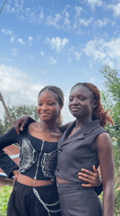 Friends hanging out and posing together in Jos, Nigeria