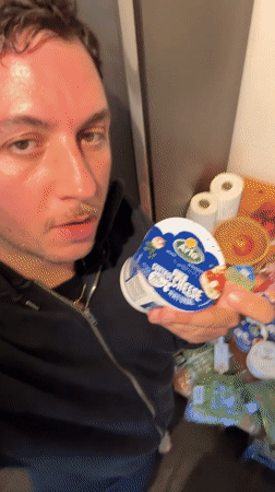 London resident documents cottage cheese meal preparation with fresh produce