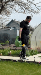 Spring outdoor gathering features cooking, gardening, and socializing activities
