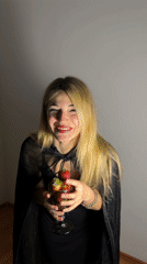 Veiled woman photographed in artistic poses in Budva