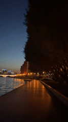 Evening scenes captured along Yekaterinburg waterfront and Malysheva Street
