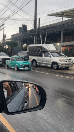 Rain creates wet conditions across Koh Samui, Thailand
