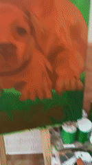 Artist's palette and paints documented in Bulgarian village