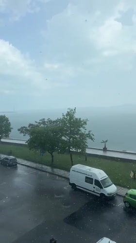Ordinary moments captured during rainy afternoon in Pomorie, Bulgaria
