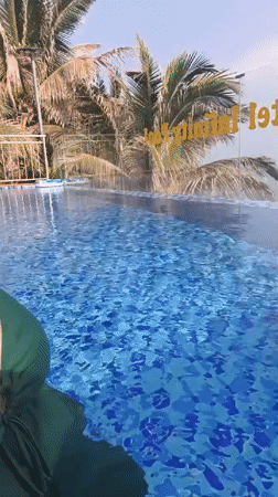 Lazy beach resort morning at a Phu Thuy Ward hotel