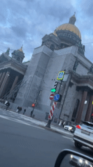 Tourist captures Saint Isaac's Cathedral restoration in Saint Petersburg