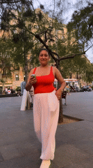 Evening social gathering captured in Barcelona city plaza