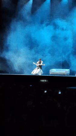 Theatrical performance with multi-story set documented in Yerevan