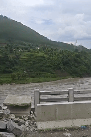 Morning scenes along the river valley in Galchhi, Nepal