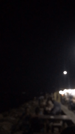 Nighttime scenes captured along Lhokseumawe seaside promenade
