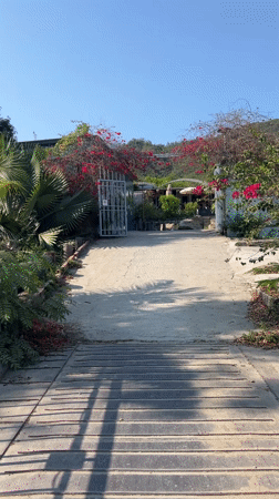 Motorcyclist enters Bac Natural Heritage Area on sunny morning