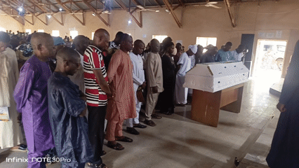 Funeral service held in Akwanga, Nigeria draws community mourners