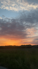 Sunset landscape captured on video in Bures-sur-Yvette, France